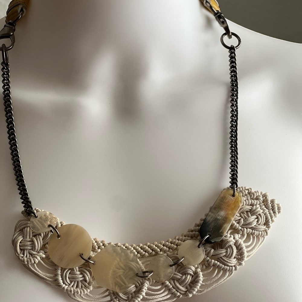 Marni Cream and Black Statement Necklace